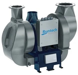 single- or a two-stage speed-controlled turbo blower